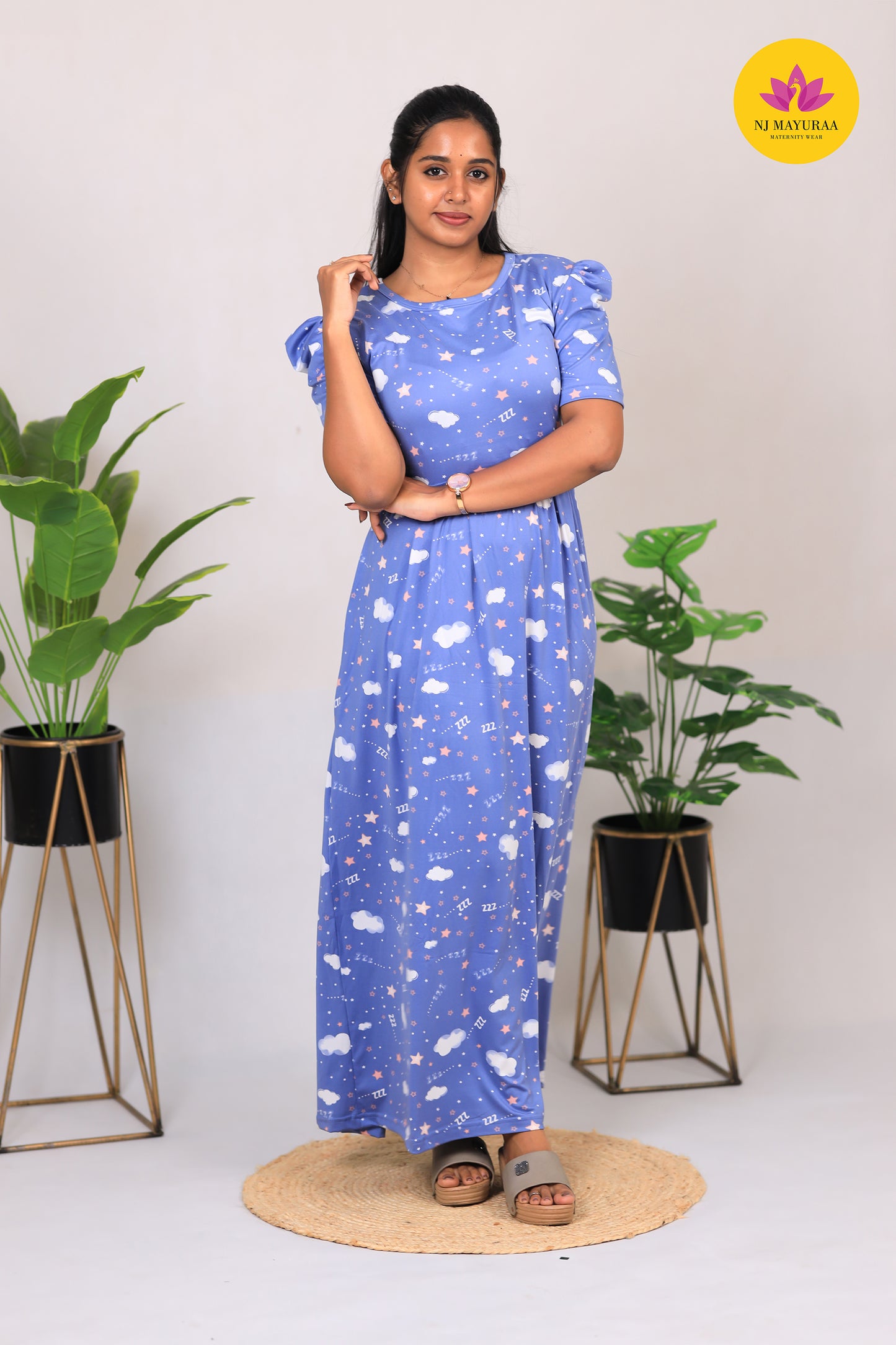 AMBAL 4 - ZIPLESS FEEDING MATERNITY WEAR FULL ( Polycotton)