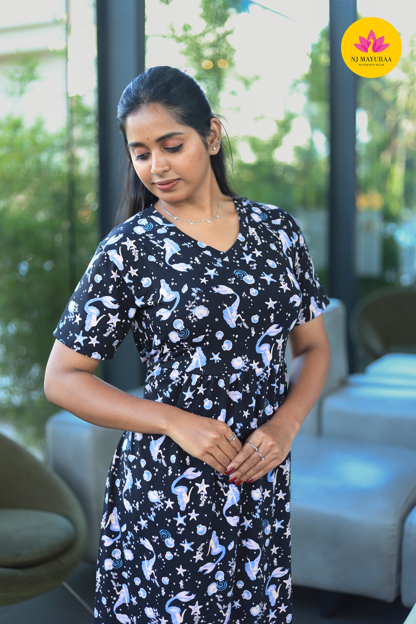 AMBAAL 1 - NON FEEDING MATERNITY WEAR FULL LENGTH 50 INCH