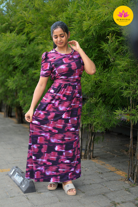 AMBAAL 13 - ZIPLESS FEEDING MATERNITY WEAR FULL LENGTH 50 INCH