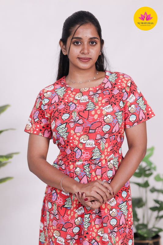 AMBAAL 27 - ZIPLESS FEEDING MATERNITY WEAR FULL LENGTH 50 INCH (NORMAL SLEEVE)