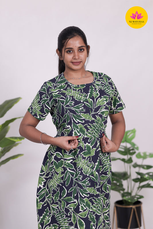 AMBAAL 28 - ZIPLESS FEEDING MATERNITY WEAR FULL LENGTH 50 INCH ( NORMAL SLEEVE)