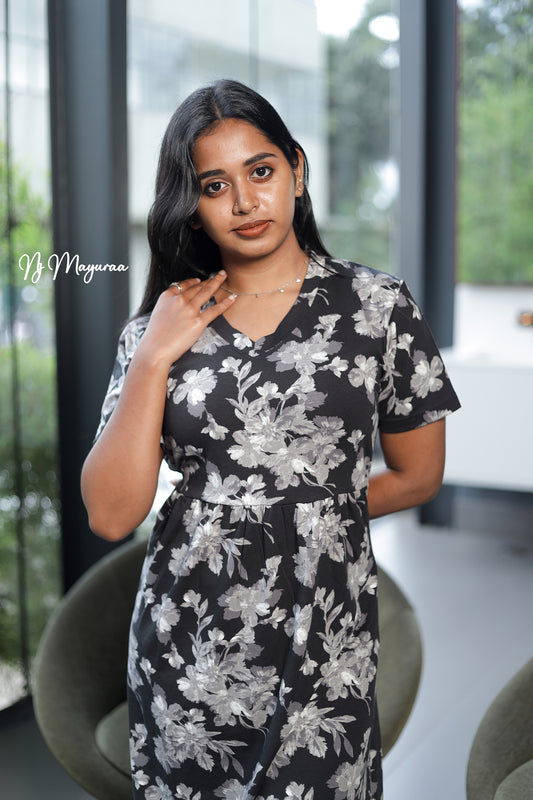 KUVERA 1= V NECK NON- FEEDING MAXI WEAR FULL LENGTH