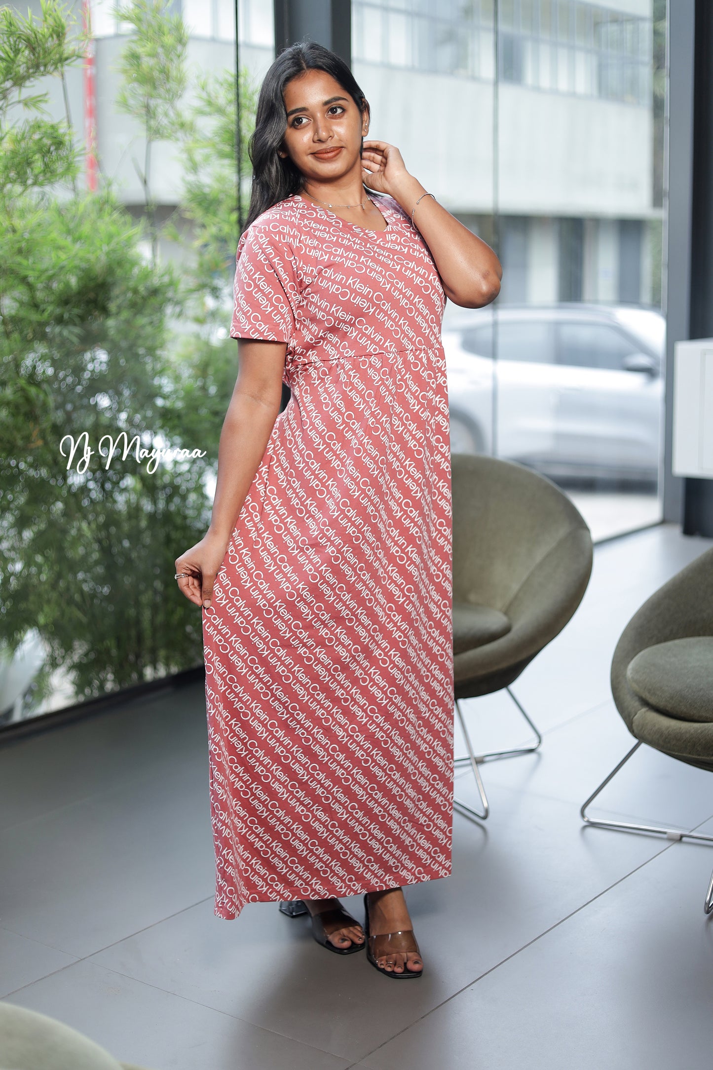 KUVERA 2=V-NECK NON- FEEDING MAXI WEAR FULL LENGTH