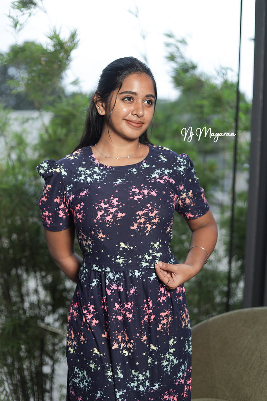 KUVERA 14-ZIPLESS MATERNITY WEAR PUFF SLEEVE