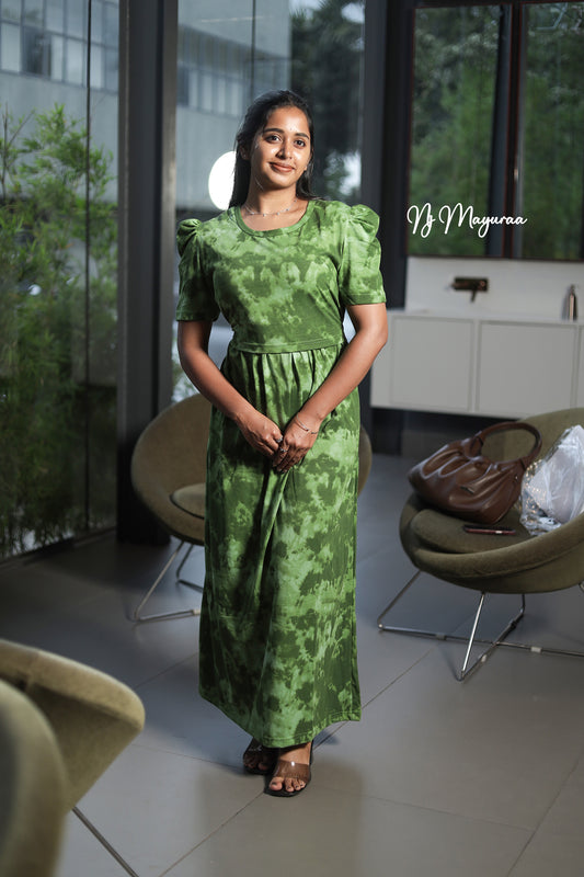 KUVERA 15-ZIPLESS MATERNITY WEAR PUFF SLEEVE