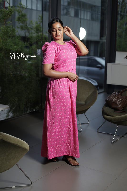 KUVERA 16-ZIPLESS MATERNITY WEAR PUFF SLEEVE