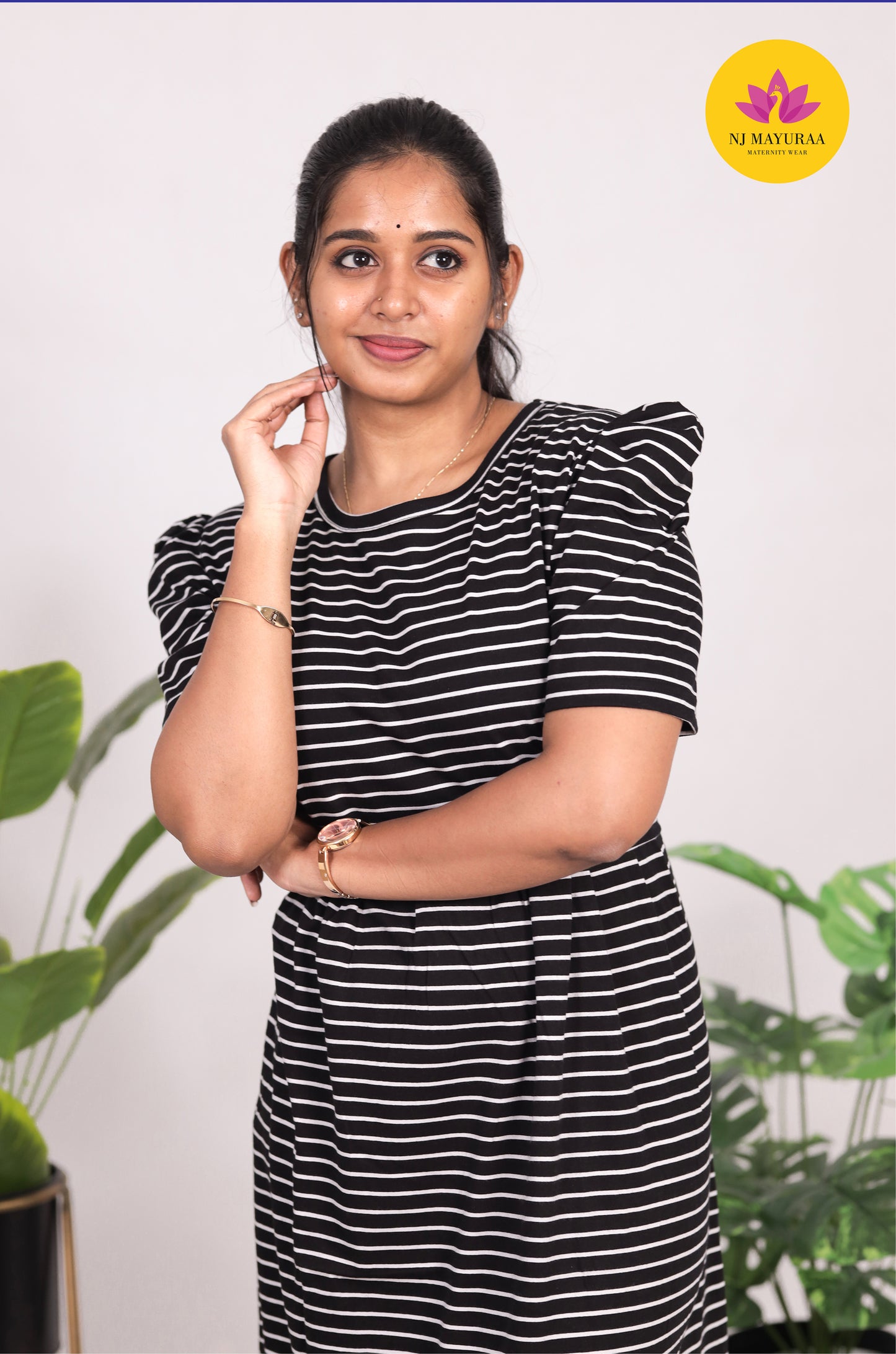 SRIDHA 11 -ZIPLESS MATERNITY WEAR PUFF SLEEVE/ FULL LENGTH