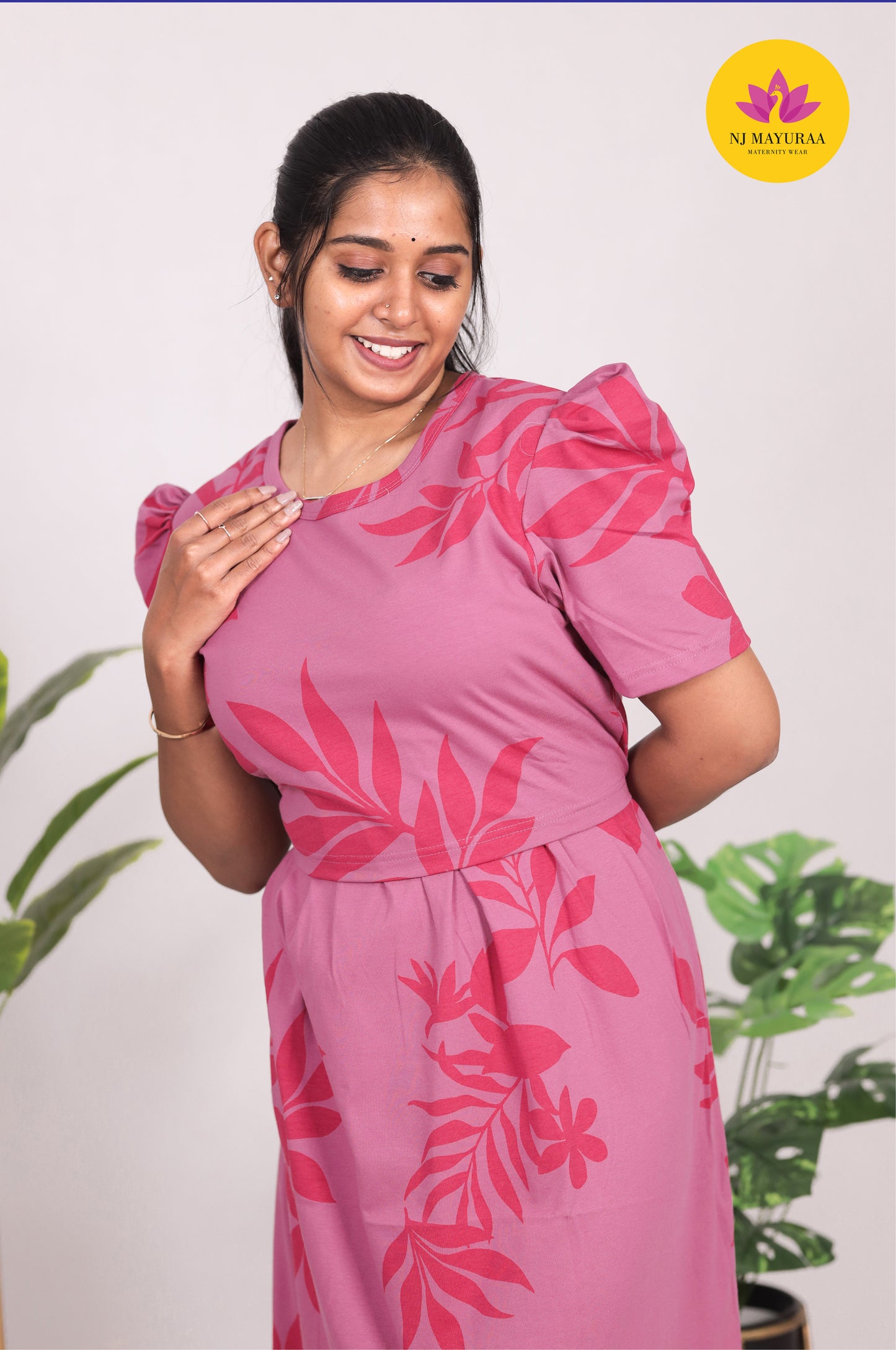 SRIDHA 12 -ZIPLESS MATERNITY WEAR PUFF SLEEVE/ FULL LENGTH