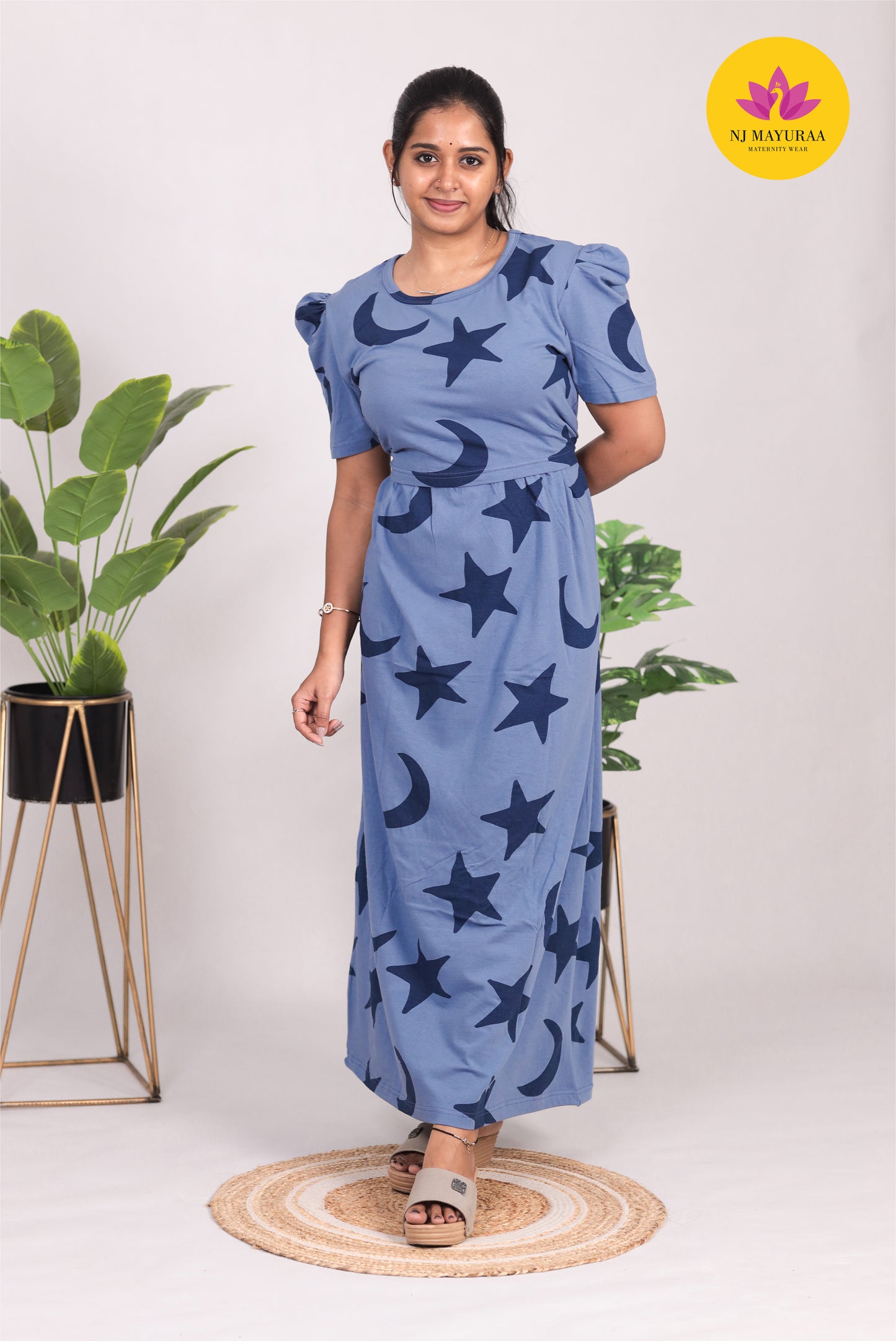 SRIDHA 13 -ZIPLESS MATERNITY WEAR PUFF SLEEVE/ FULL LENGTH