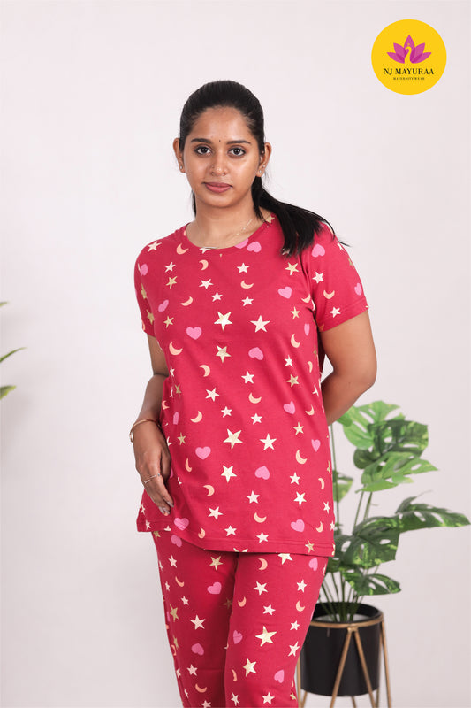 SRIDHA 36 -LADIES PAJAMA SET ( WITH POCKET WITH ROPE ADJUSTMENT)