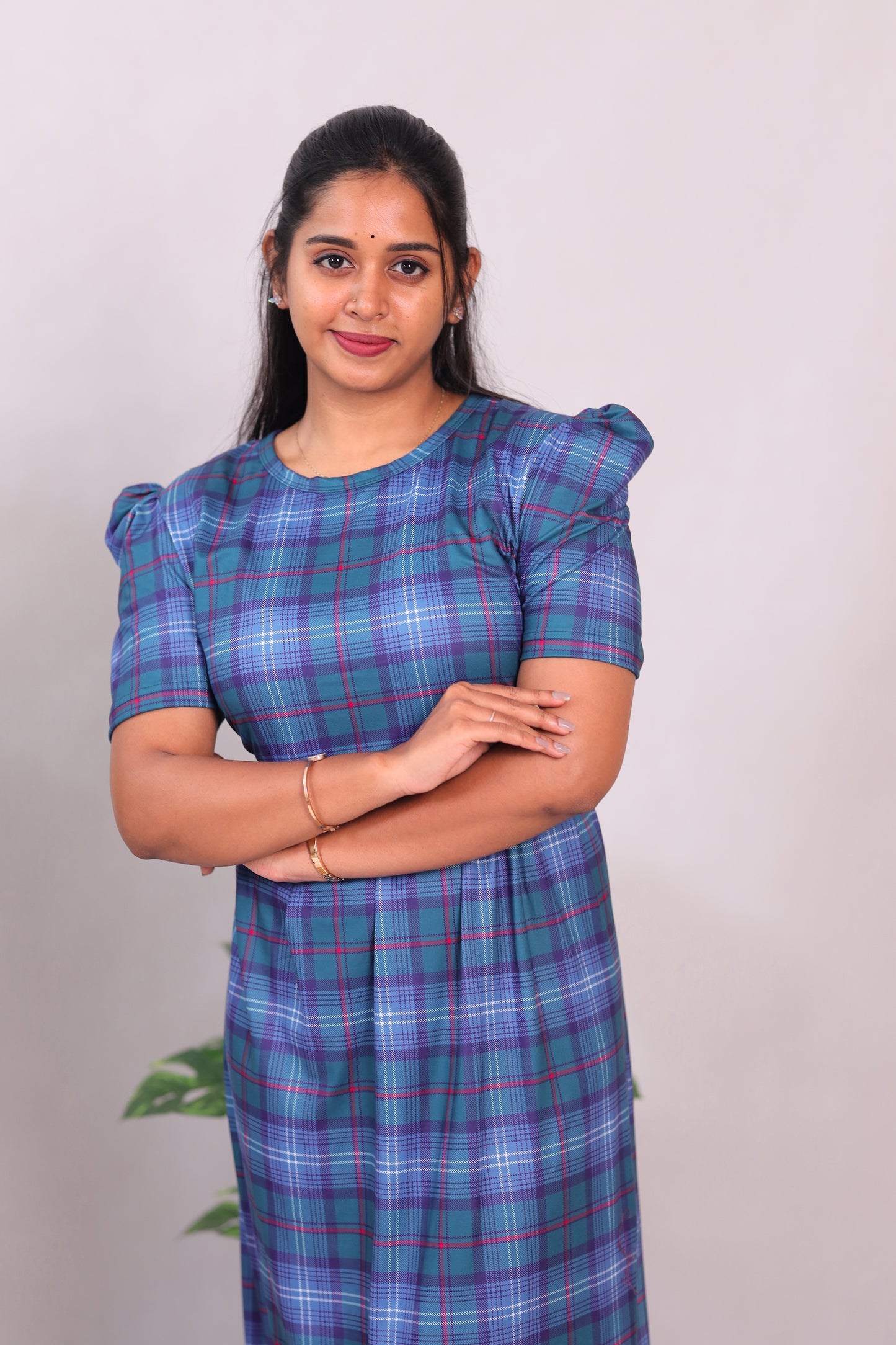 SRIDHA 7 -ZIPLESS MATERNITY WEAR PUFF SLEEVE/ FULL LENGTH