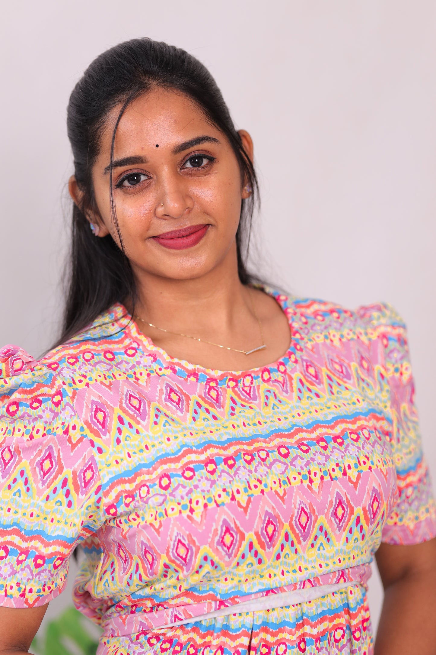 SRIDHA 8 -ZIPLESS MATERNITY WEAR PUFF SLEEVE/ FULL LENGTH