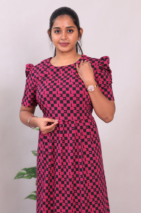 SRIDHA 16 -ZIPLESS MATERNITY WEAR PUFF SLEEVE/ FULL LENGTH