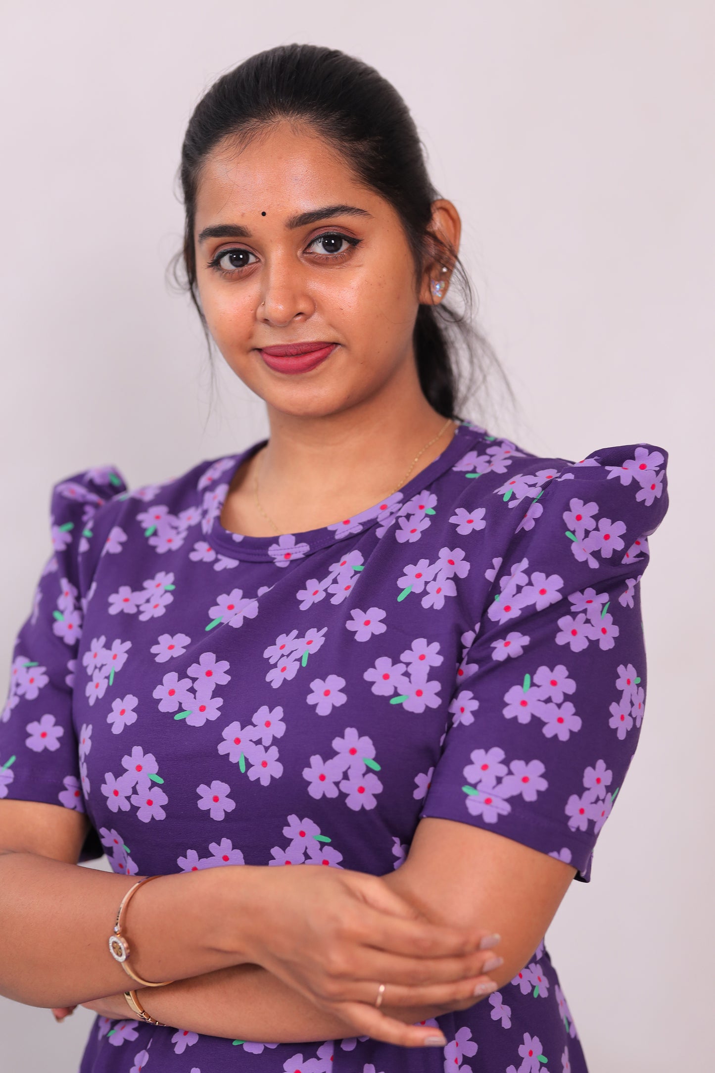 SRIDHA 17 -ZIPLESS MATERNITY WEAR PUFF SLEEVE/ FULL LENGTH