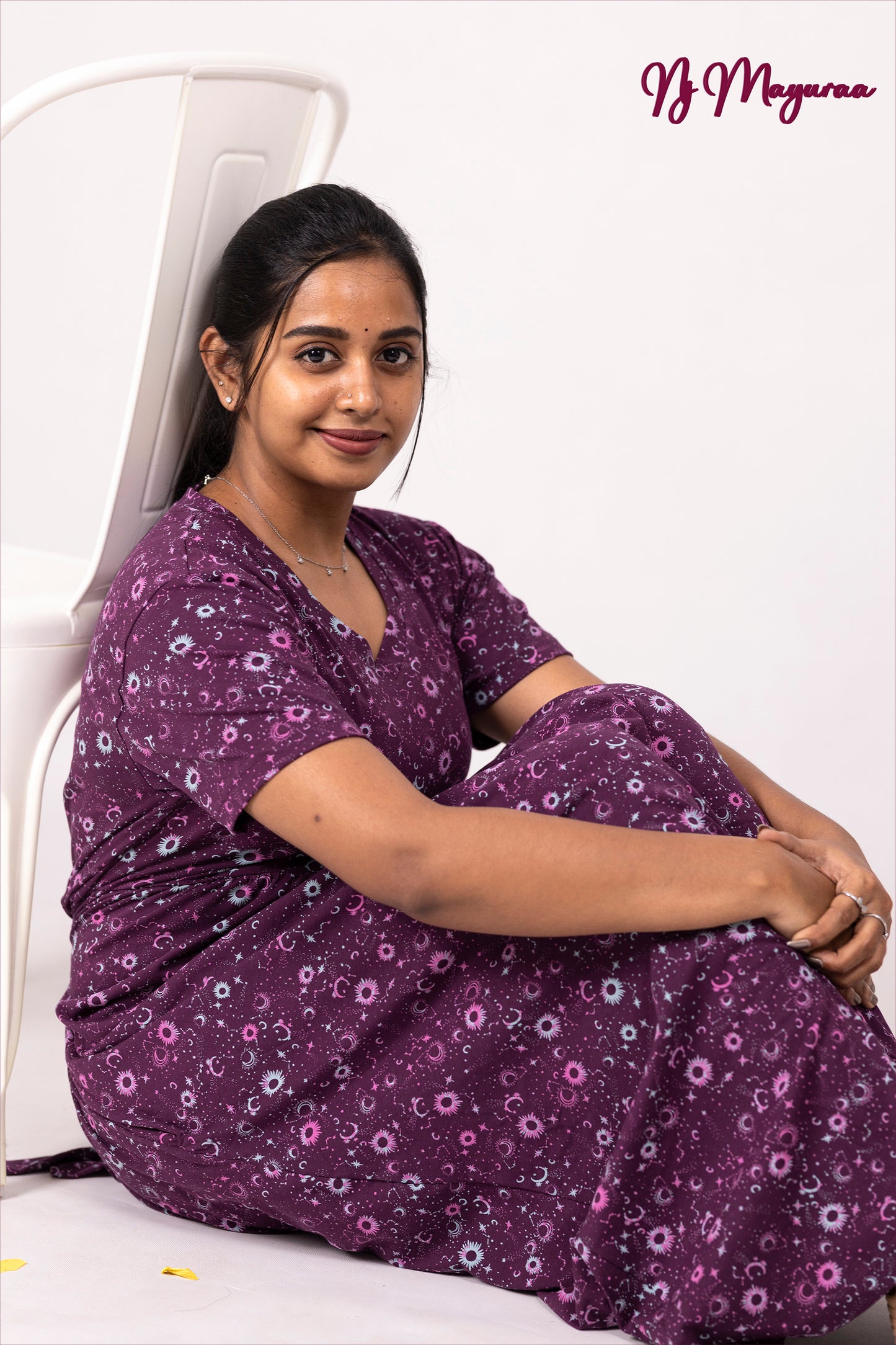 JANAKA 1 - NON FEEDING V-NECK MAXI FULL LENGTH