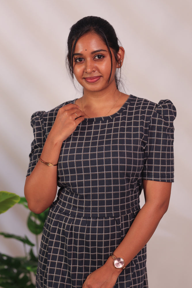 BHADRA26 - ZIPLESS FEEDING MATERNITY WEAR PUFF SLEEVE