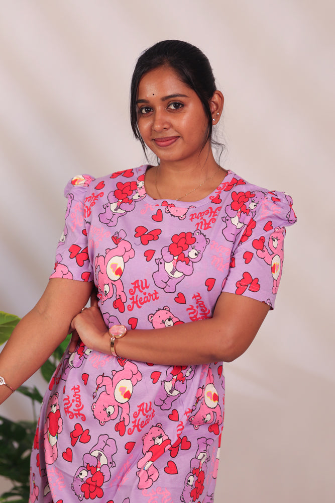 BHADRA28 - ZIPLESS FEEDING MATERNITY WEAR PUFF SLEEVE