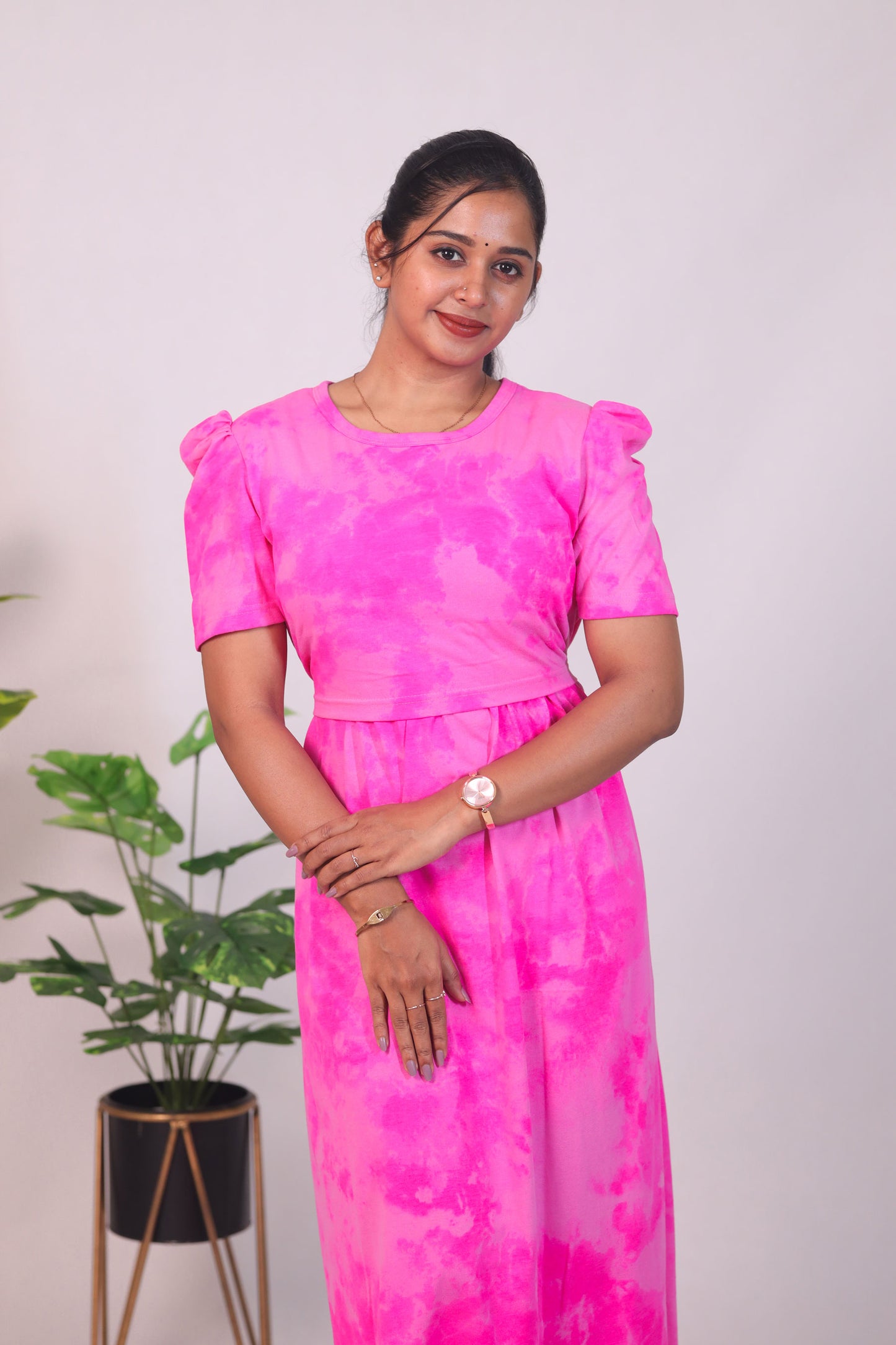 KUBERA6-ZIPLESS FEEDING MATERNITY WEAR PUFF SLEEVE