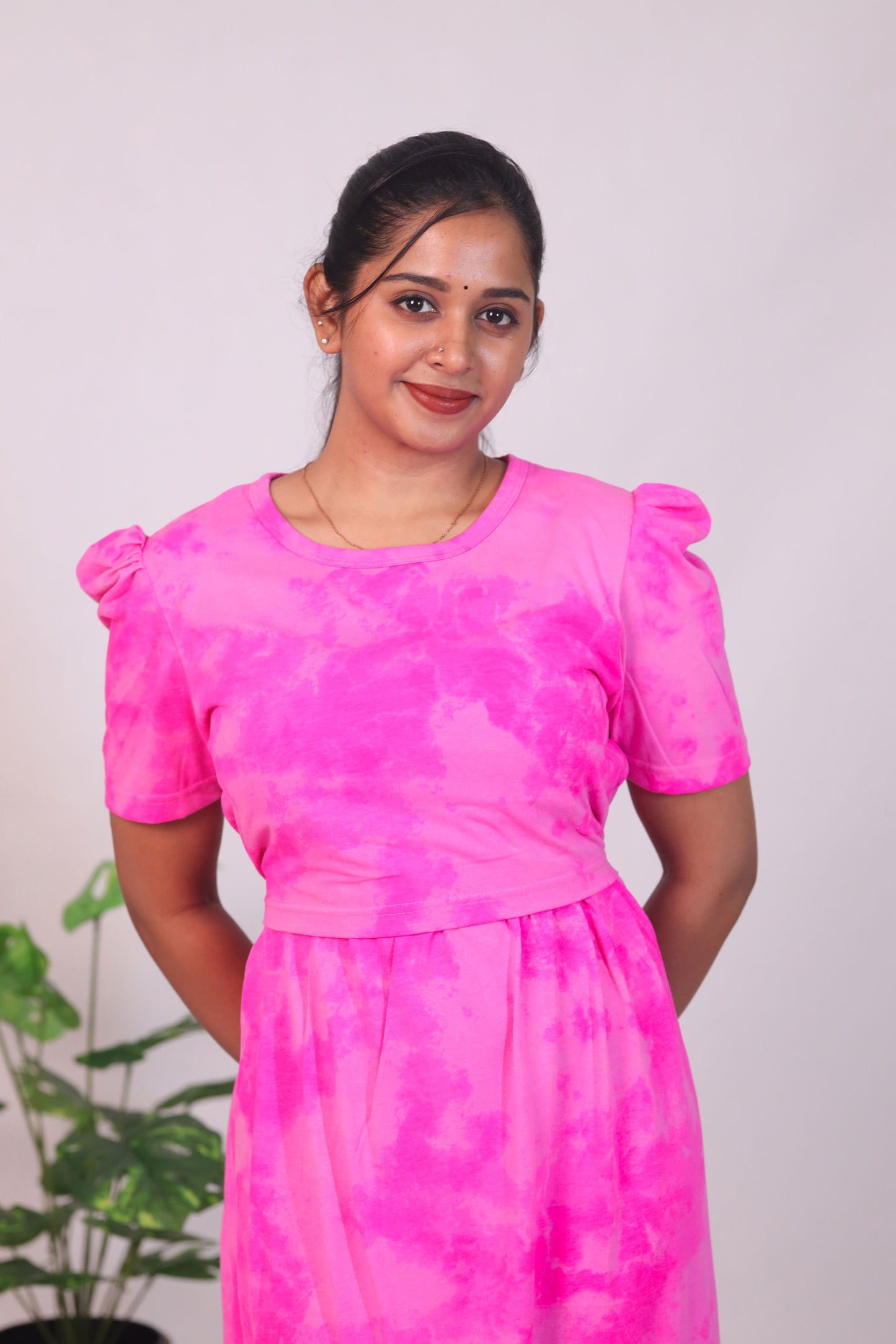 KUBERA6-ZIPLESS FEEDING MATERNITY WEAR PUFF SLEEVE