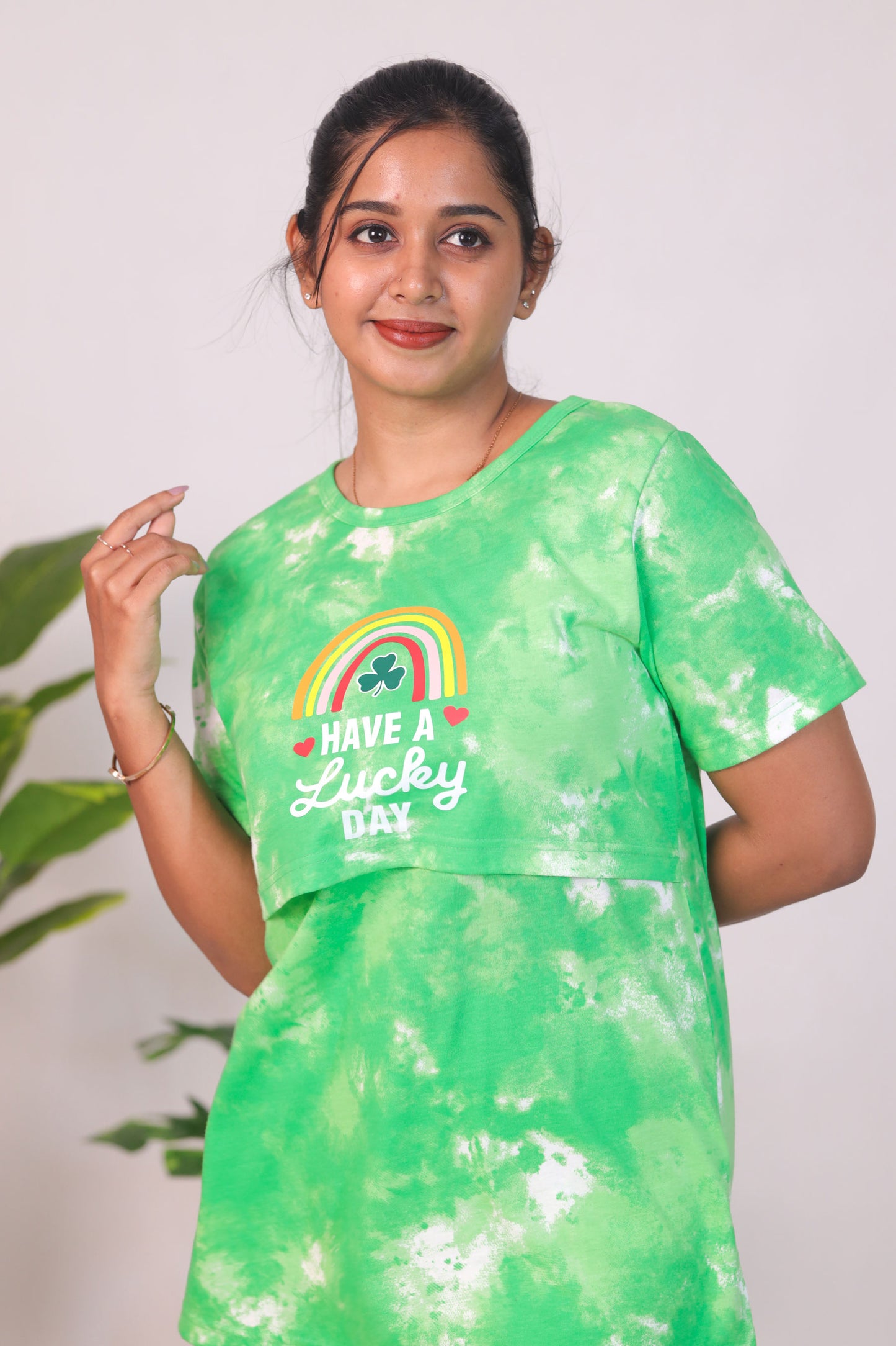 GREEN DYE AND DIE- ZIPLESS FEEDING PANT SET