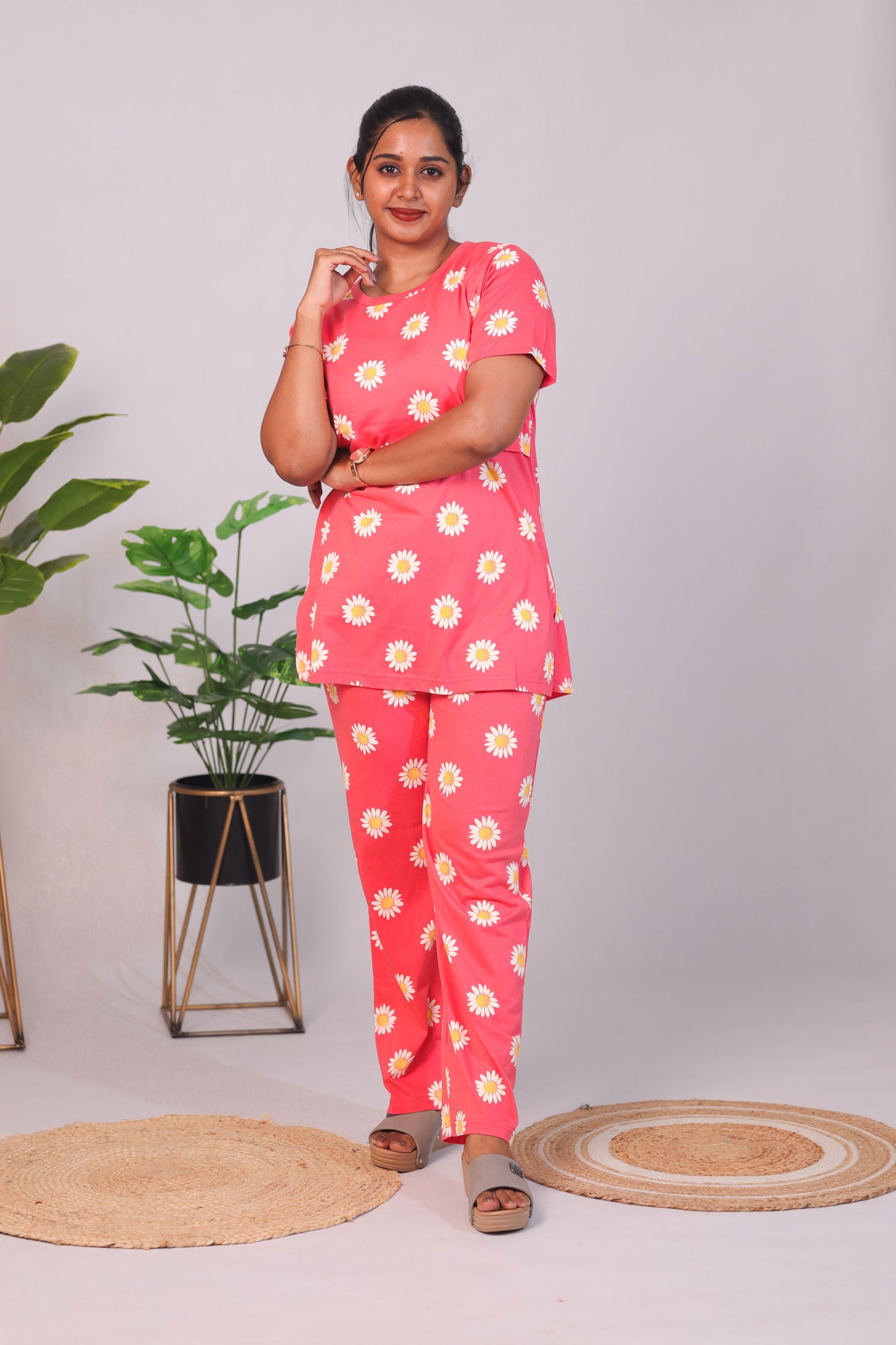 ORANGE FLOWER- ZIPLESS FEEDING PANT SET