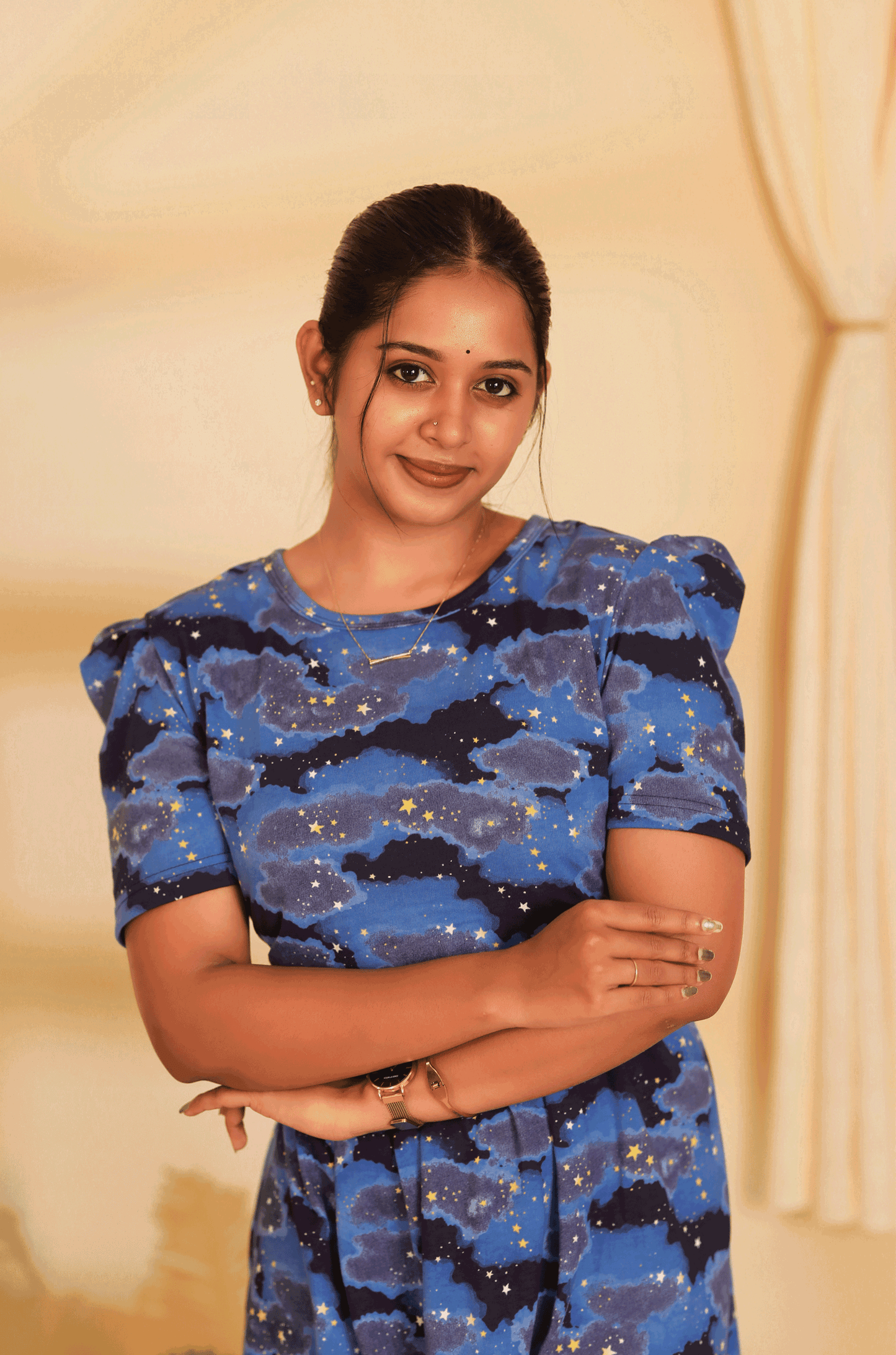 CLOUD- ZIPLESS MATERNITY WEAR PUFF SLEEVE/ FULL LENGTH