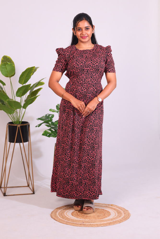 BHADRA1 - ZIPLESS FEEDING MATERNITY WEAR PUFF SLEEVE