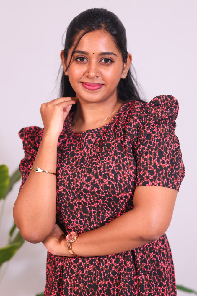 BHADRA1 - ZIPLESS FEEDING MATERNITY WEAR PUFF SLEEVE