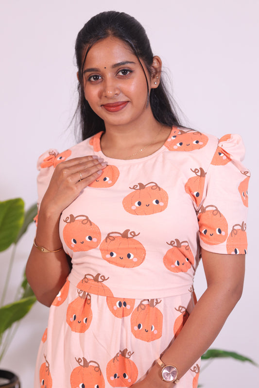 BHADRA2 - ZIPLESS FEEDING MATERNITY WEAR PUFF SLEEVE