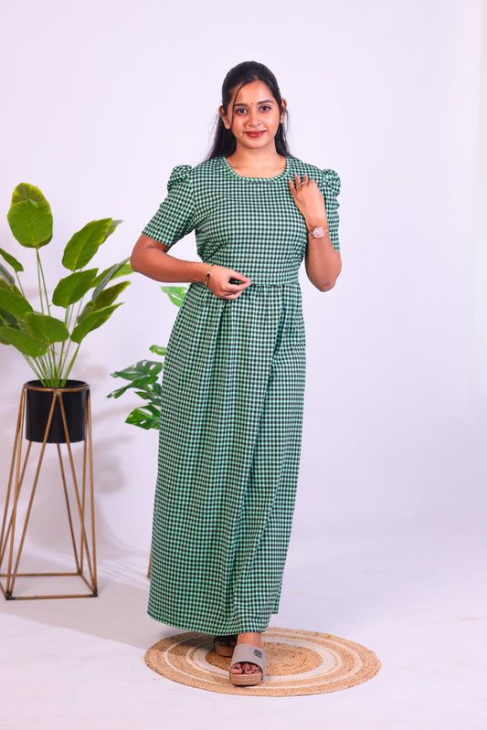 BHADRA5 - ZIPLESS FEEDING MATERNITY WEAR PUFF SLEEVE