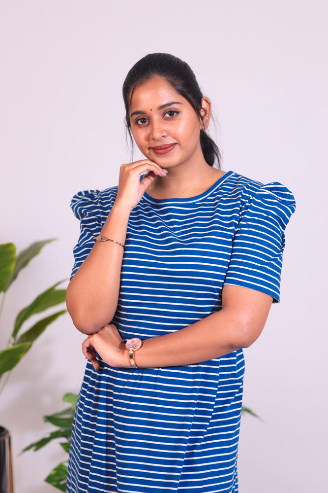 BHADRA9 - ZIPLESS FEEDING MATERNITY WEAR PUFF SLEEVE
