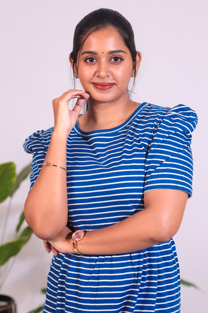 BHADRA9 - ZIPLESS FEEDING MATERNITY WEAR PUFF SLEEVE