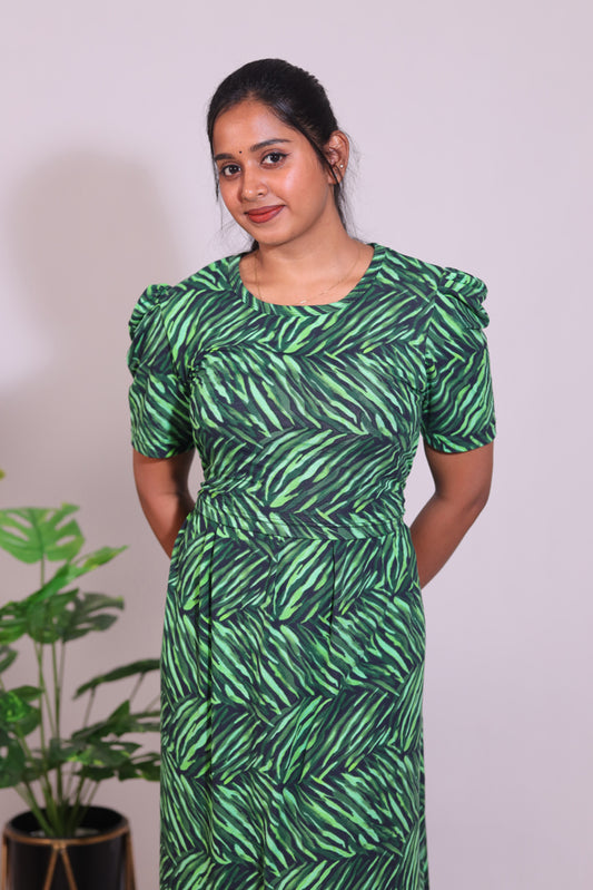 BHADRA13 - ZIPLESS FEEDING MATERNITY WEAR PUFF SLEEVE