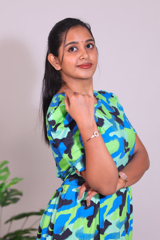 KUVERA15 - ZIPLESS FEEDING MATERNITY WEAR PUFF SLEEVE