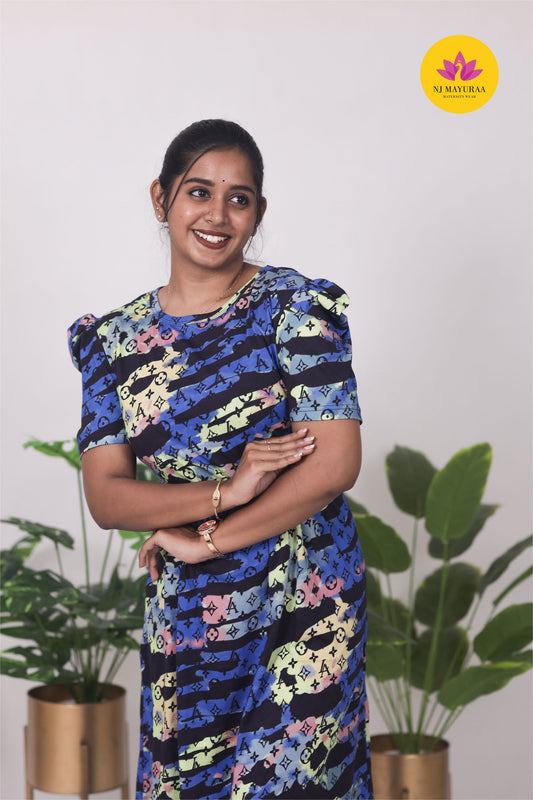 RATNESH 9 - ZIPLESS FEEDING MATERNITY WEAR PUFF SLEEVE