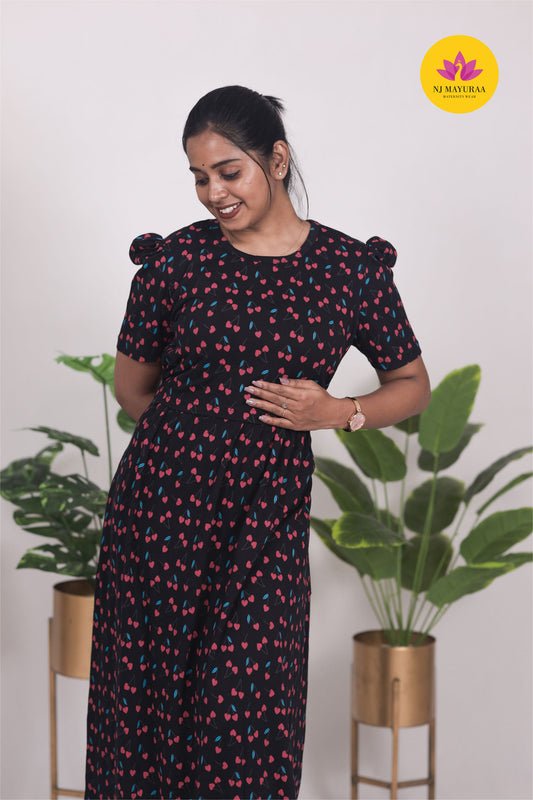 RATNESH 15 - ZIPLESS FEEDING MATERNITY WEAR PUFF SLEEVE