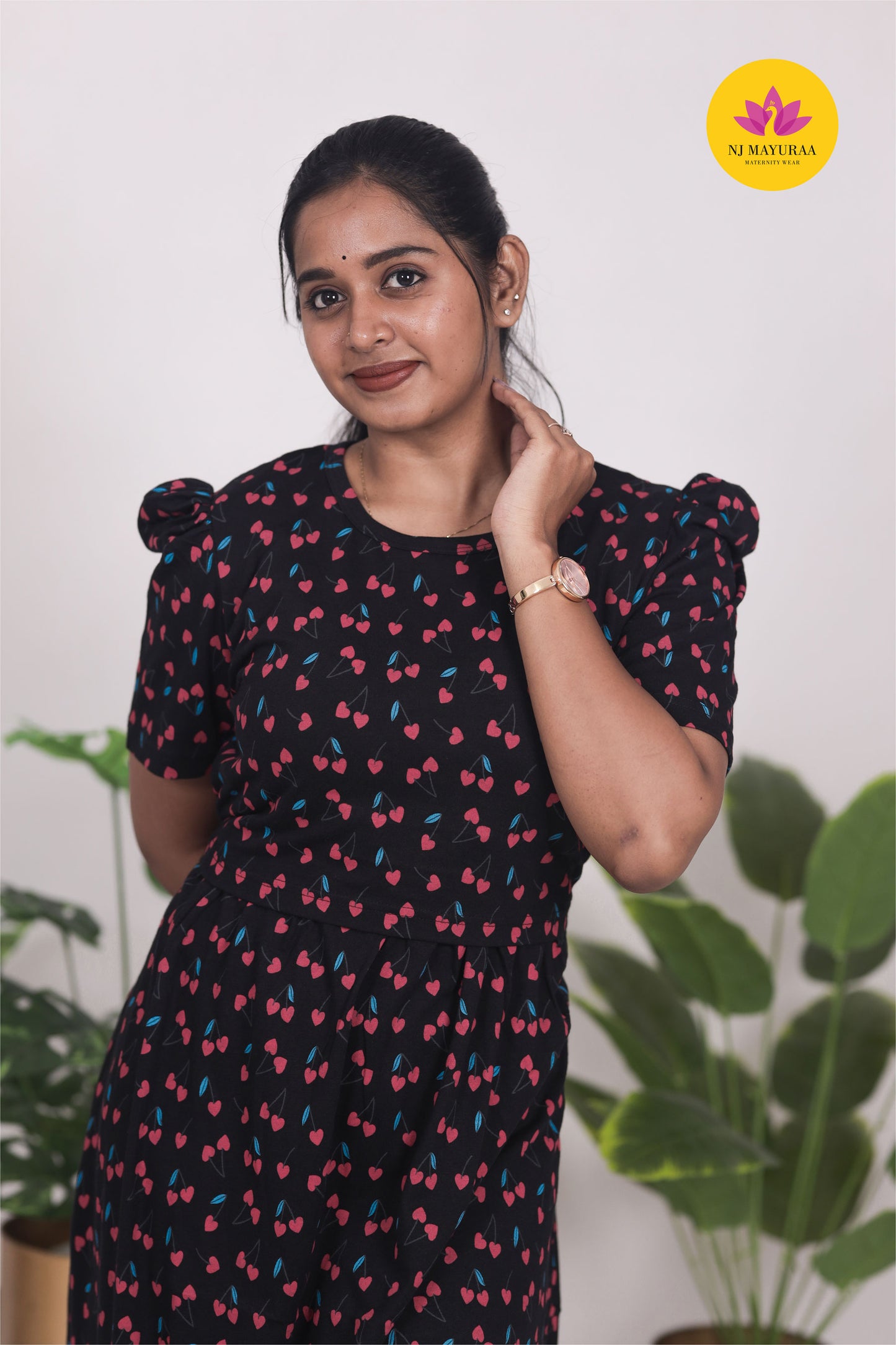 RATNESH 15 - ZIPLESS FEEDING MATERNITY WEAR PUFF SLEEVE