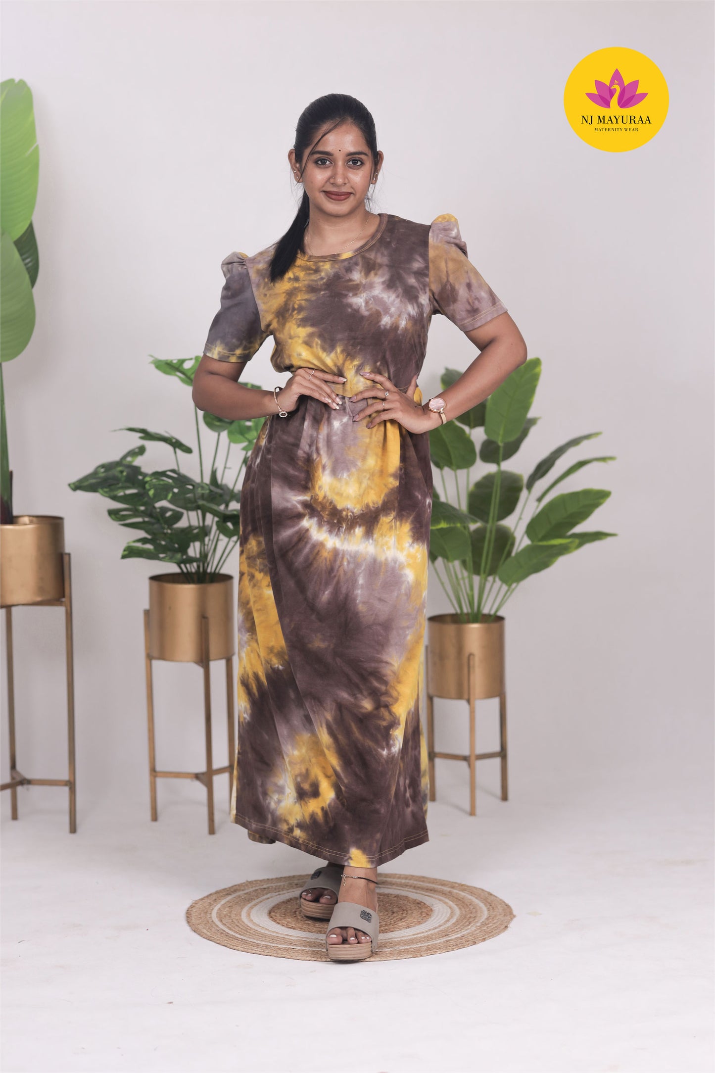 RATNESH 17 - ZIPLESS FEEDING MATERNITY WEAR PUFF SLEEVE