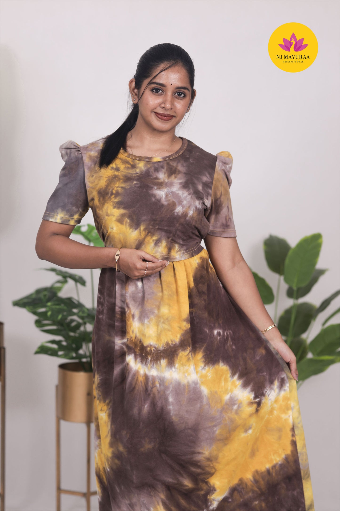 RATNESH 17 - ZIPLESS FEEDING MATERNITY WEAR PUFF SLEEVE