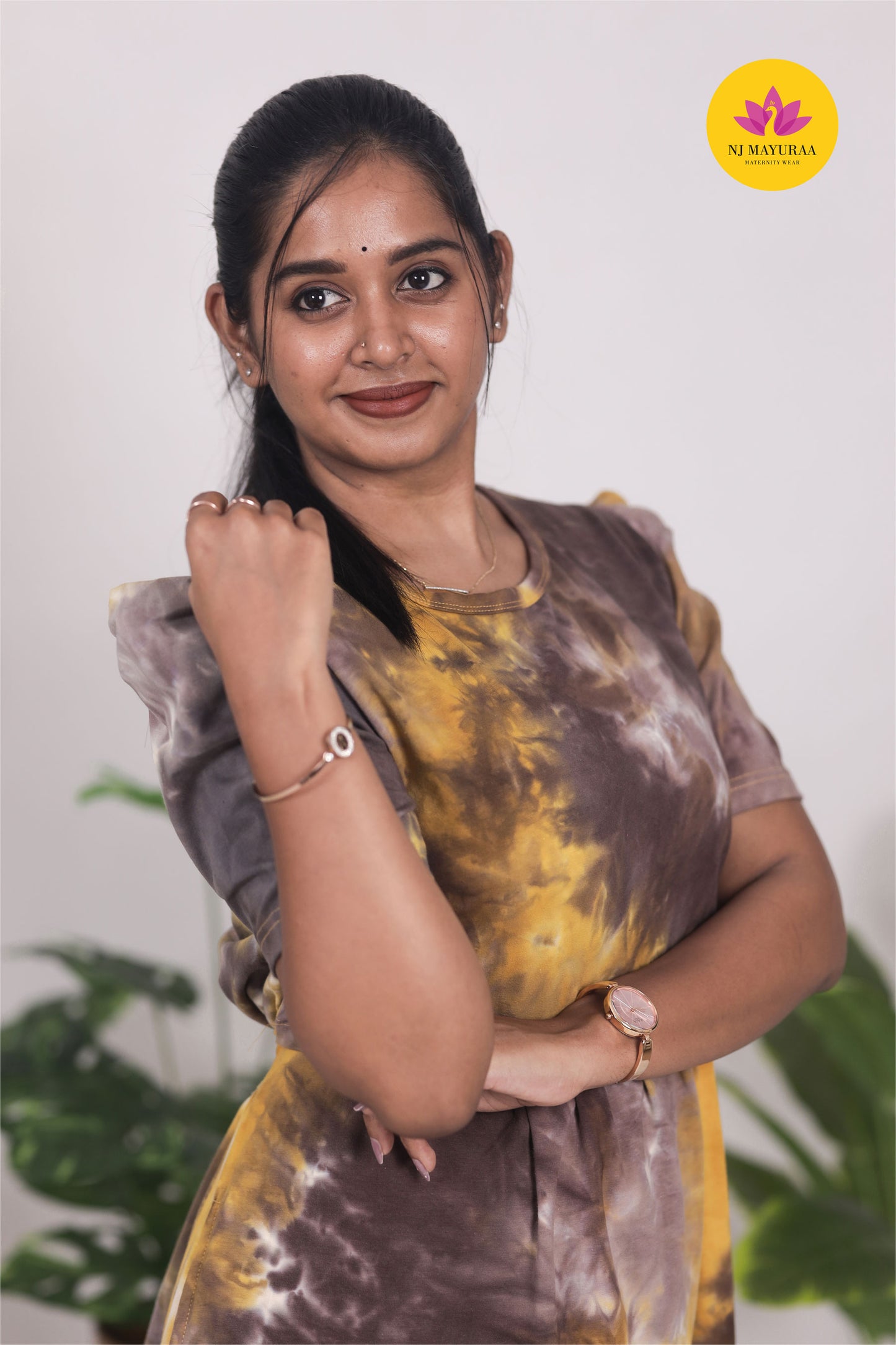 RATNESH 17 - ZIPLESS FEEDING MATERNITY WEAR PUFF SLEEVE