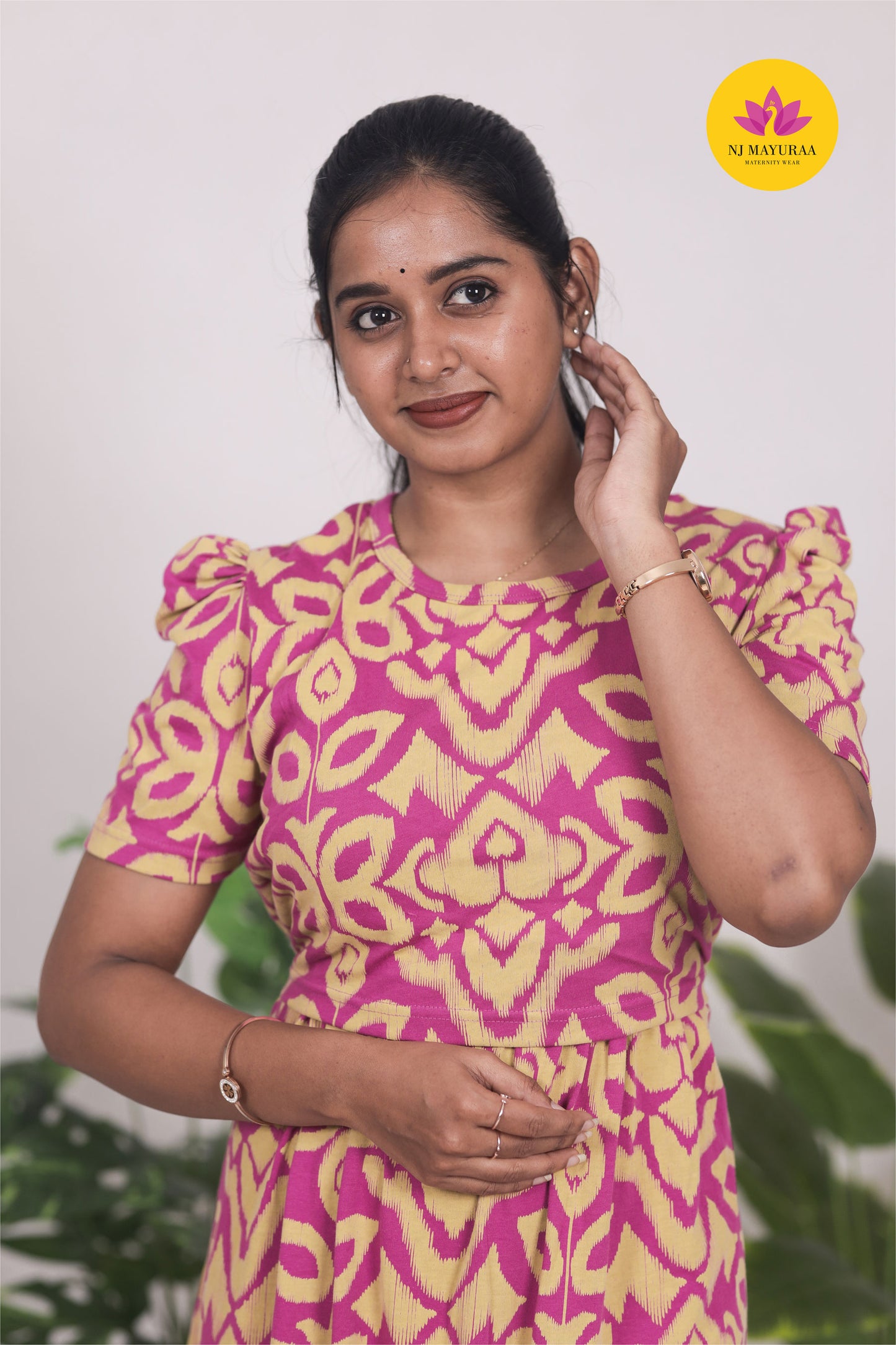 RATNESH 18 - ZIPLESS FEEDING MATERNITY WEAR PUFF SLEEVE