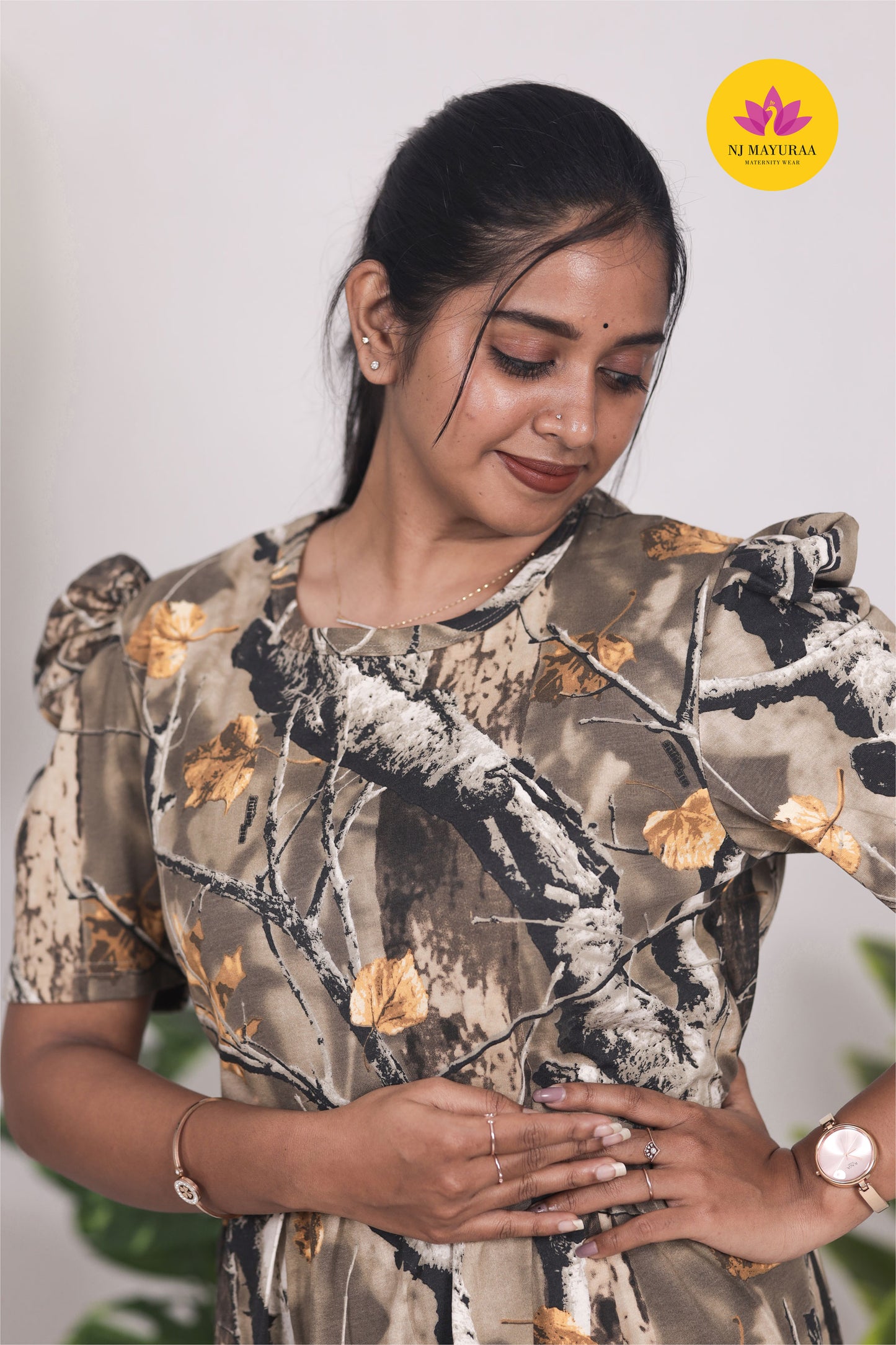 RATNESH 5 - zipless feeding maternity wear midi length(47inch length)
