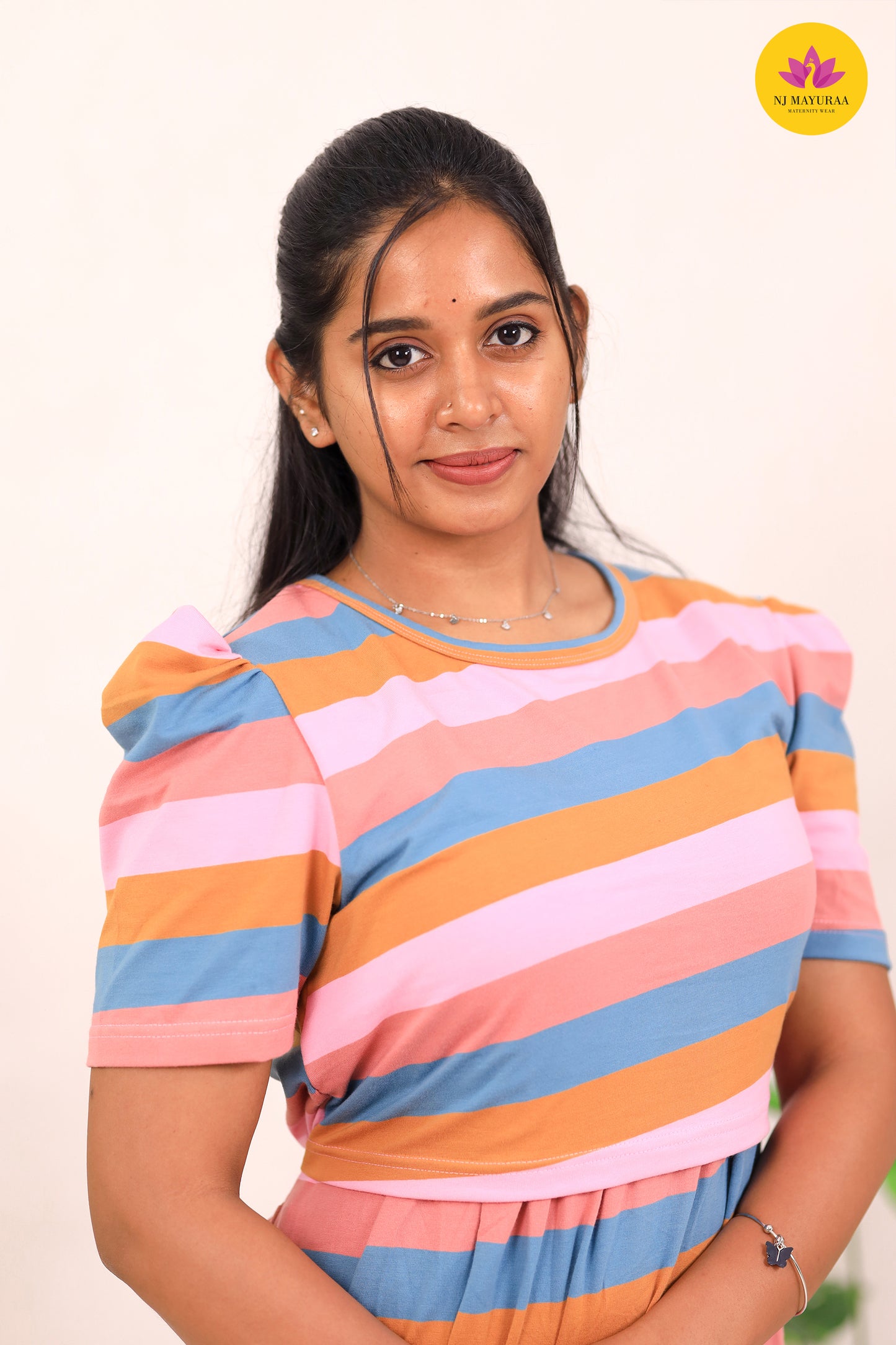 SURABHI 2 - ZIPLESS MATERNITY WEAR PUFF SLEEVE/ FULL LENGTH