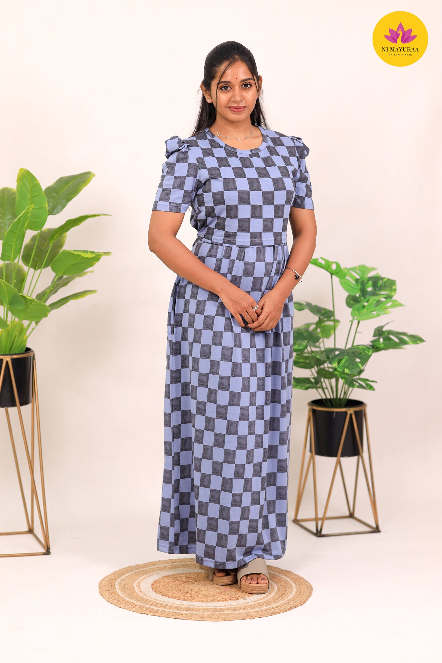 SURABHI 3 - ZIPLESS MATERNITY WEAR PUFF SLEEVE/ FULL LENGTH