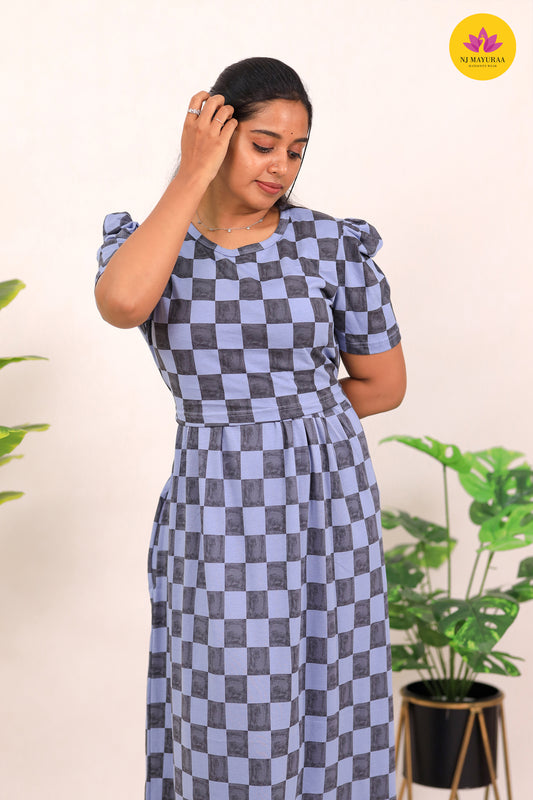 SURABHI 3 - ZIPLESS MATERNITY WEAR PUFF SLEEVE/ FULL LENGTH