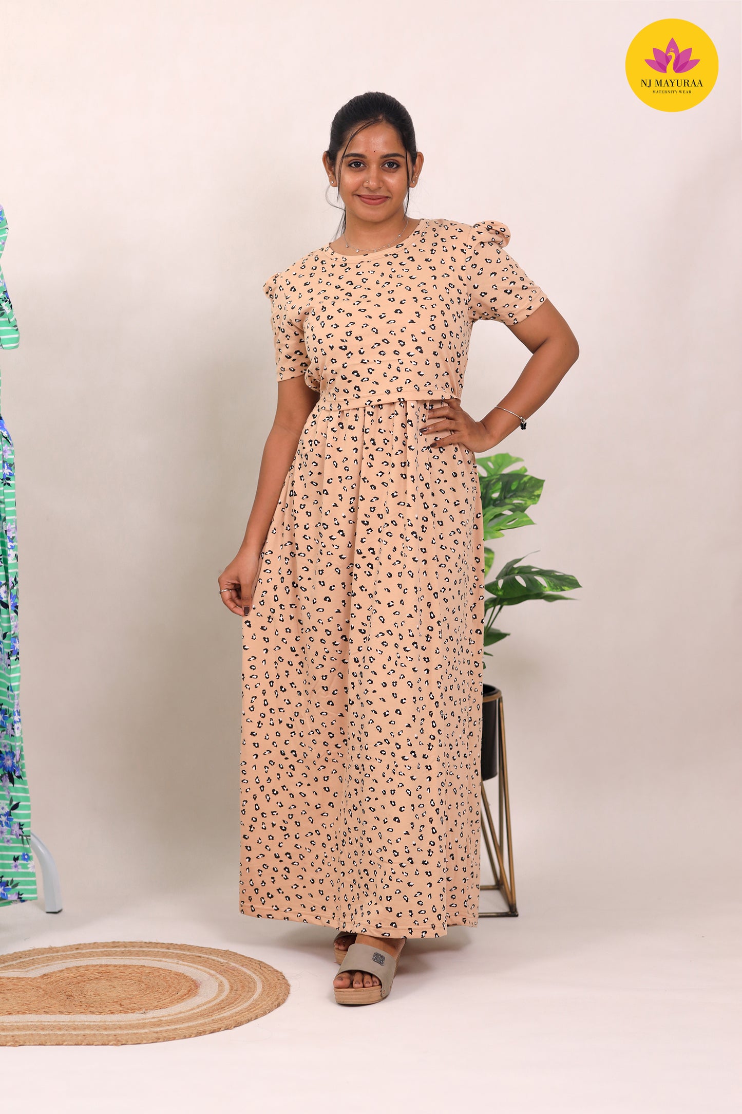 SURABHI 6 - ZIPLESS MATERNITY WEAR PUFF SLEEVE/ FULL LENGTH