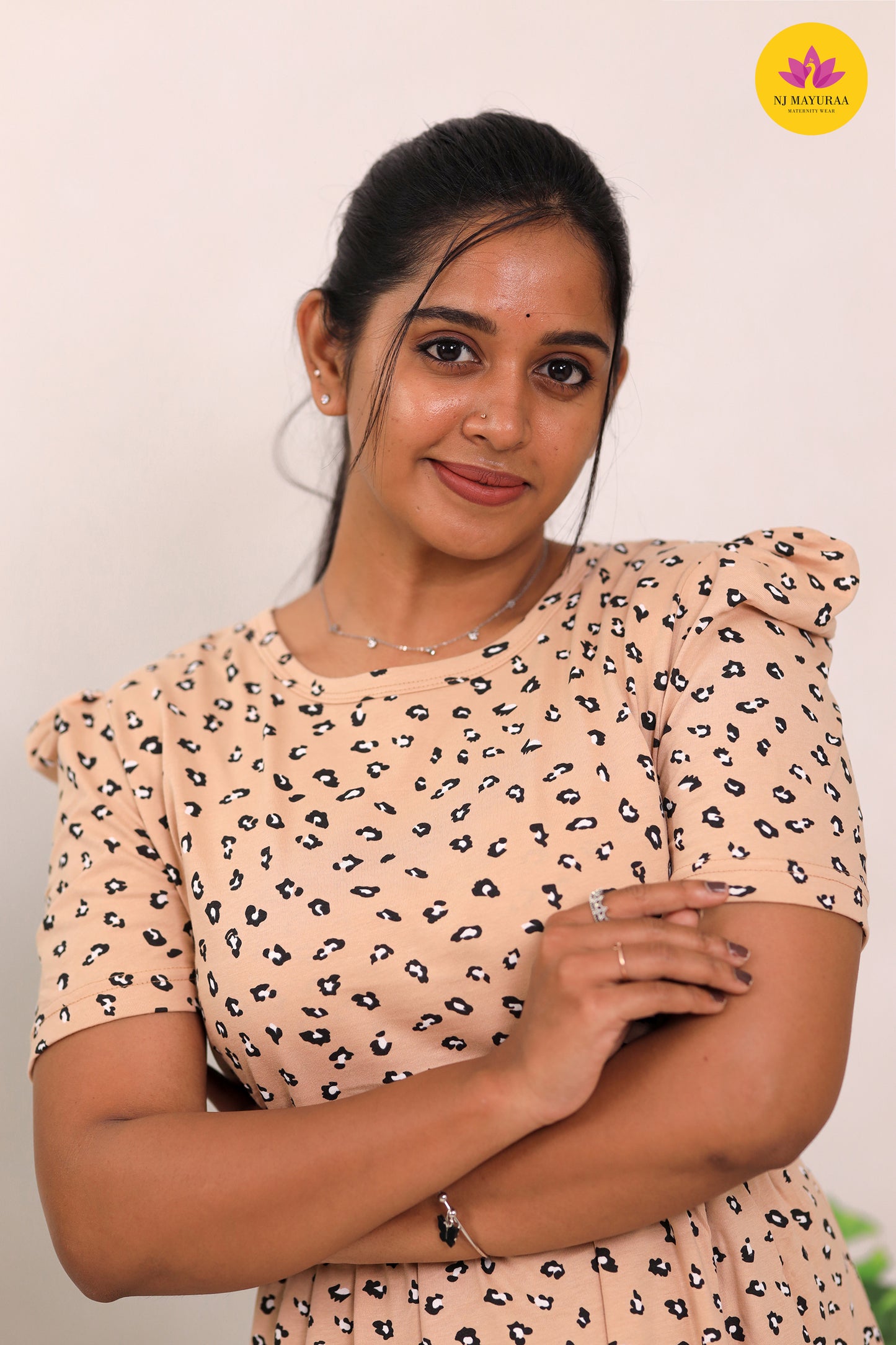 SURABHI 6 - ZIPLESS MATERNITY WEAR PUFF SLEEVE/ FULL LENGTH