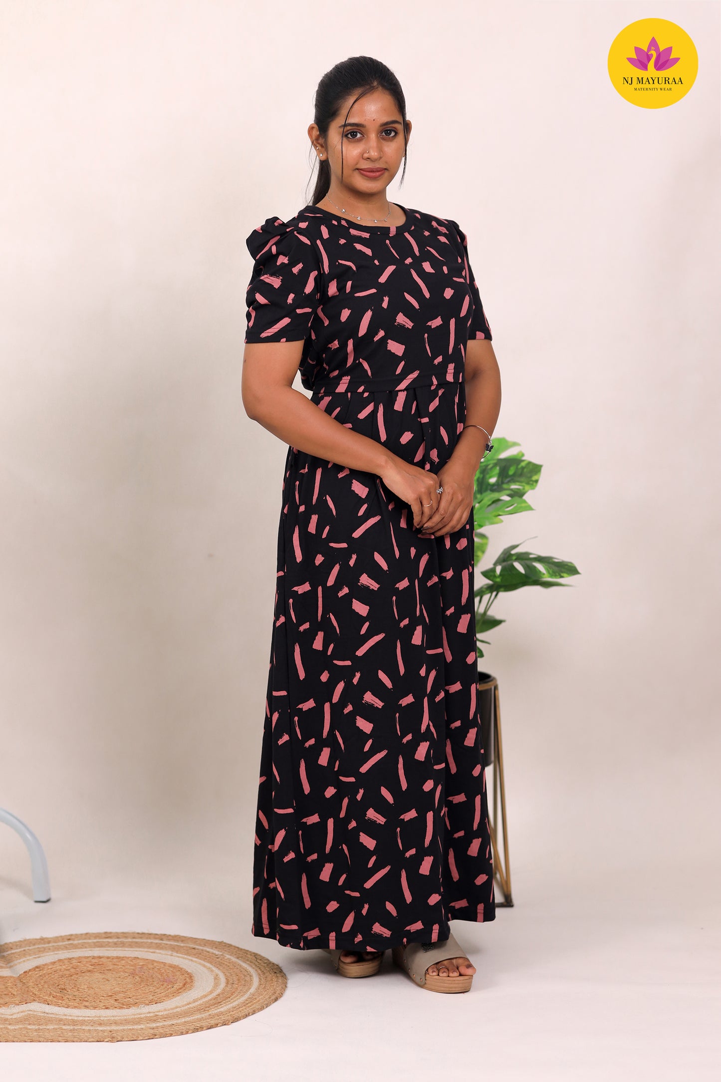 SURABHI 7 - ZIPLESS MATERNITY WEAR PUFF SLEEVE/ FULL LENGTH