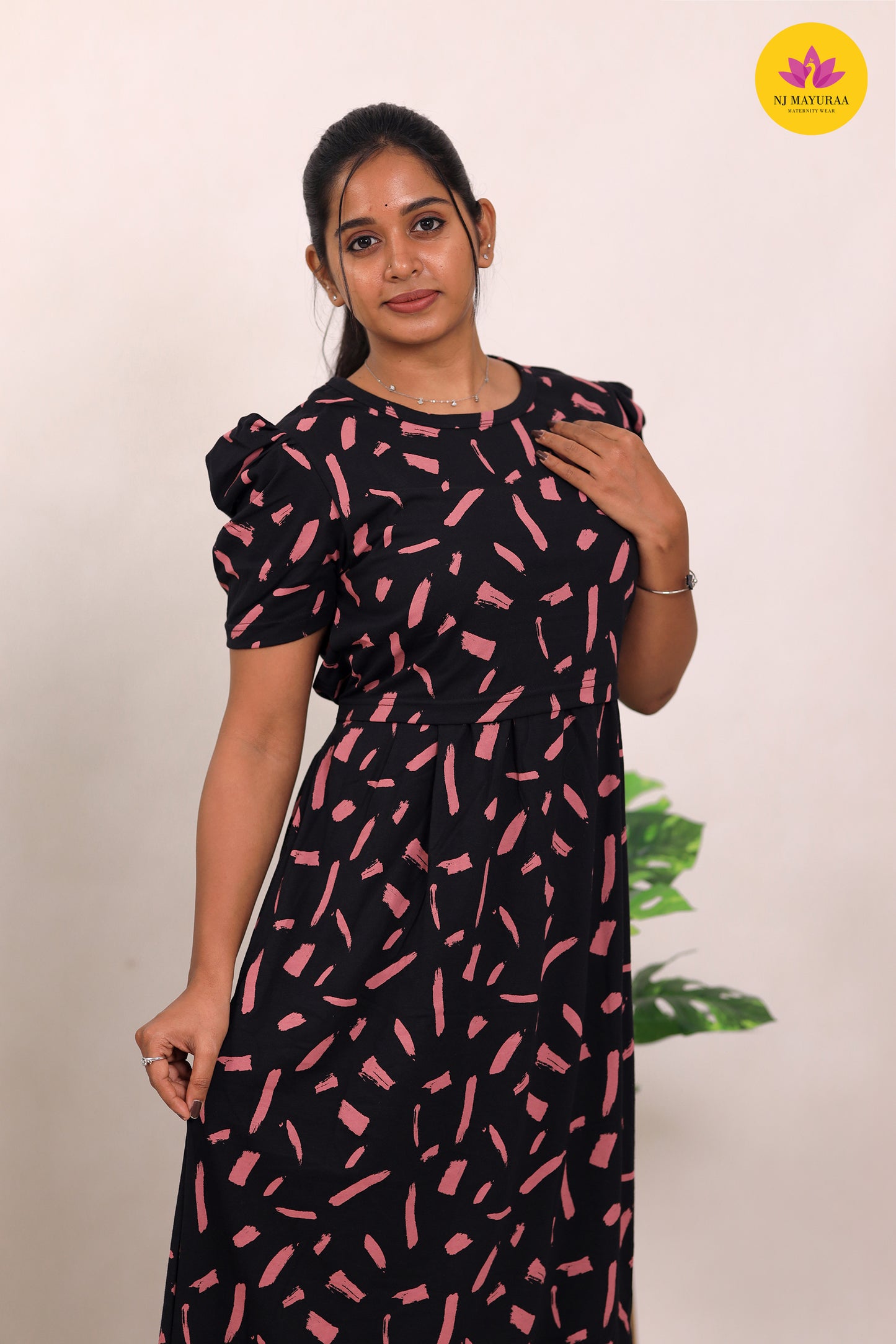 SURABHI 7 - ZIPLESS MATERNITY WEAR PUFF SLEEVE/ FULL LENGTH
