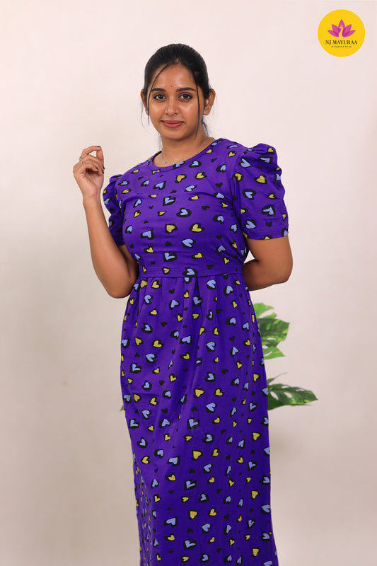 SURABHI 8 - ZIPLESS MATERNITY WEAR PUFF SLEEVE/ FULL LENGTHS